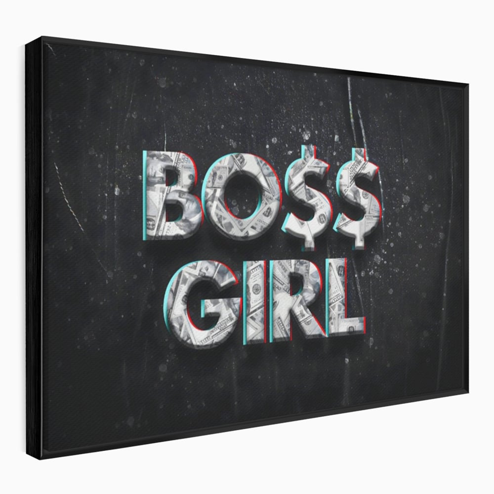 Tablou Canvas Premium LuxCanva® A1152, Boss Girl , Decorativ, TeamLeader, Motivational, Culori Vibrante