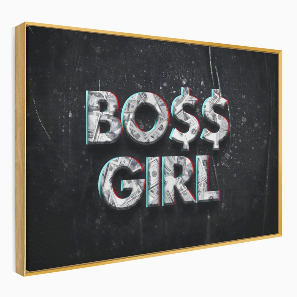 Tablou Canvas Premium LuxCanva® A1152, Boss Girl , Decorativ, TeamLeader, Motivational, Culori Vibrante
