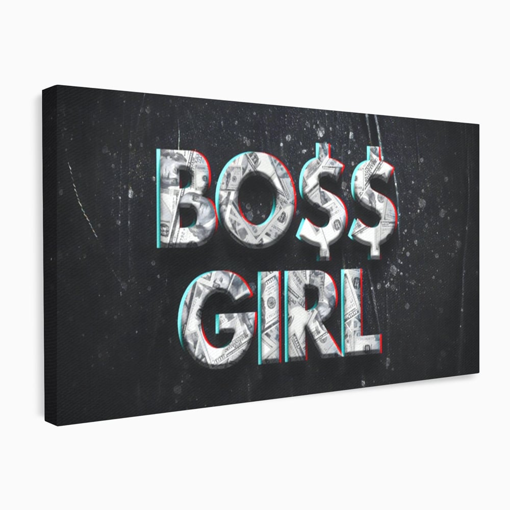 Tablou Canvas Premium LuxCanva® A1152, Boss Girl , Decorativ, TeamLeader, Motivational, Culori Vibrante