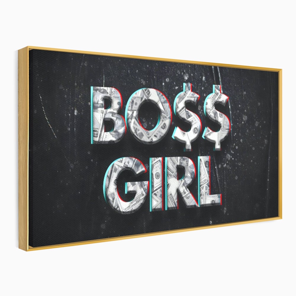Tablou Canvas Premium LuxCanva® A1152, Boss Girl , Decorativ, TeamLeader, Motivational, Culori Vibrante