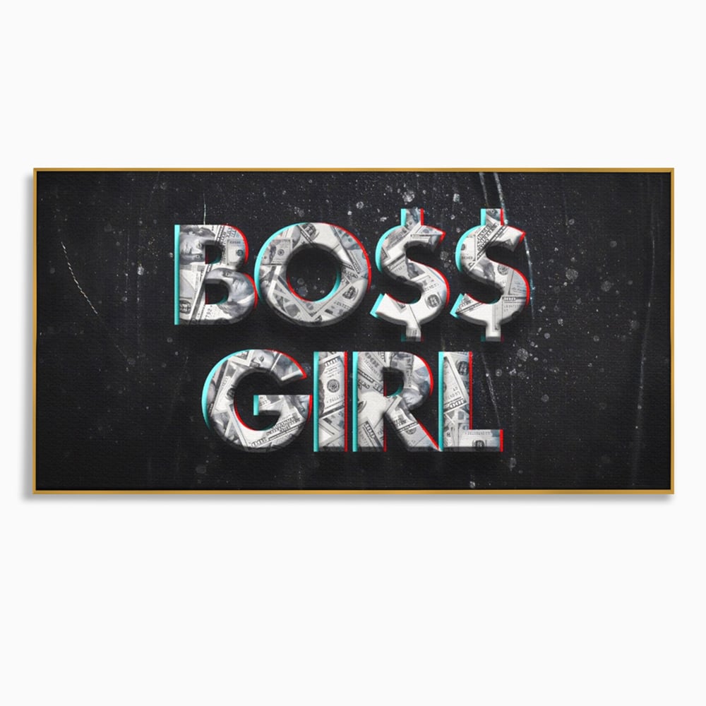 Tablou Canvas Premium LuxCanva® A1152, Boss Girl , Decorativ, TeamLeader, Motivational, Culori Vibrante