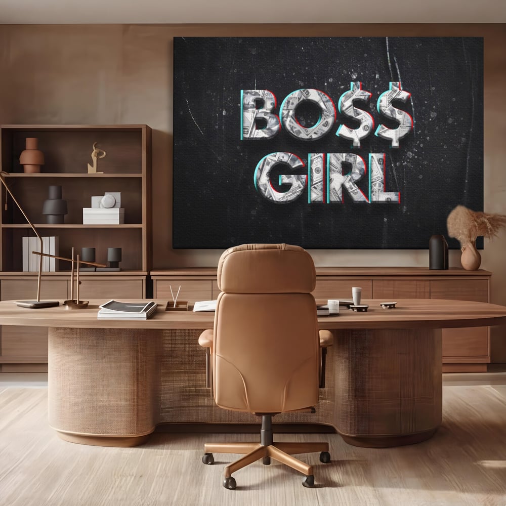 Tablou Canvas Premium LuxCanva® A1152, Boss Girl , Decorativ, TeamLeader, Motivational, Culori Vibrante