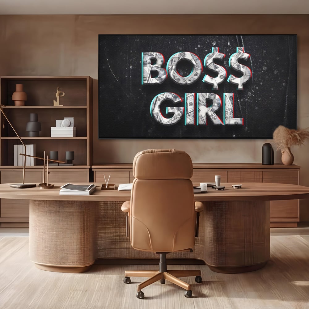 Tablou Canvas Premium LuxCanva® A1152, Boss Girl , Decorativ, TeamLeader, Motivational, Culori Vibrante
