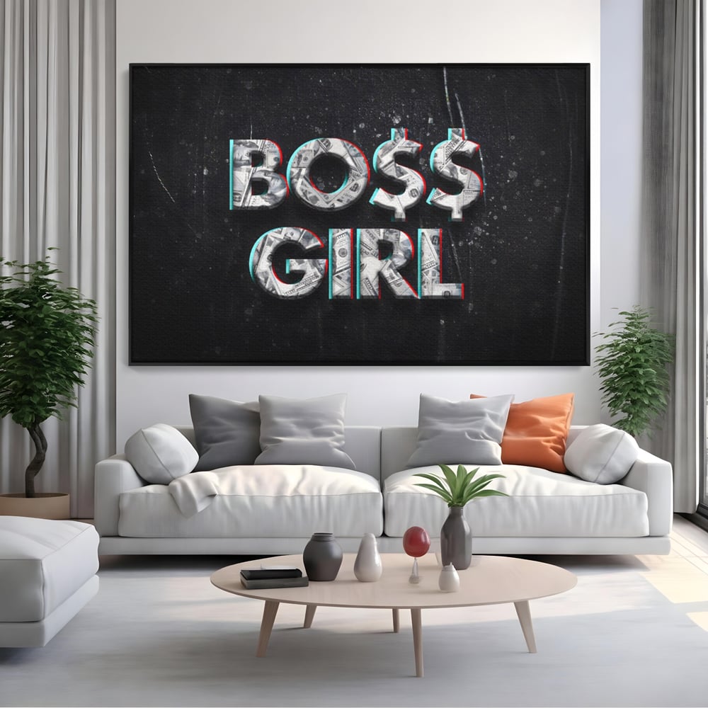 Tablou Canvas Premium LuxCanva® A1152, Boss Girl , Decorativ, TeamLeader, Motivational, Culori Vibrante