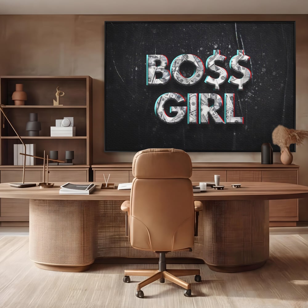 Tablou Canvas Premium LuxCanva® A1152, Boss Girl , Decorativ, TeamLeader, Motivational, Culori Vibrante