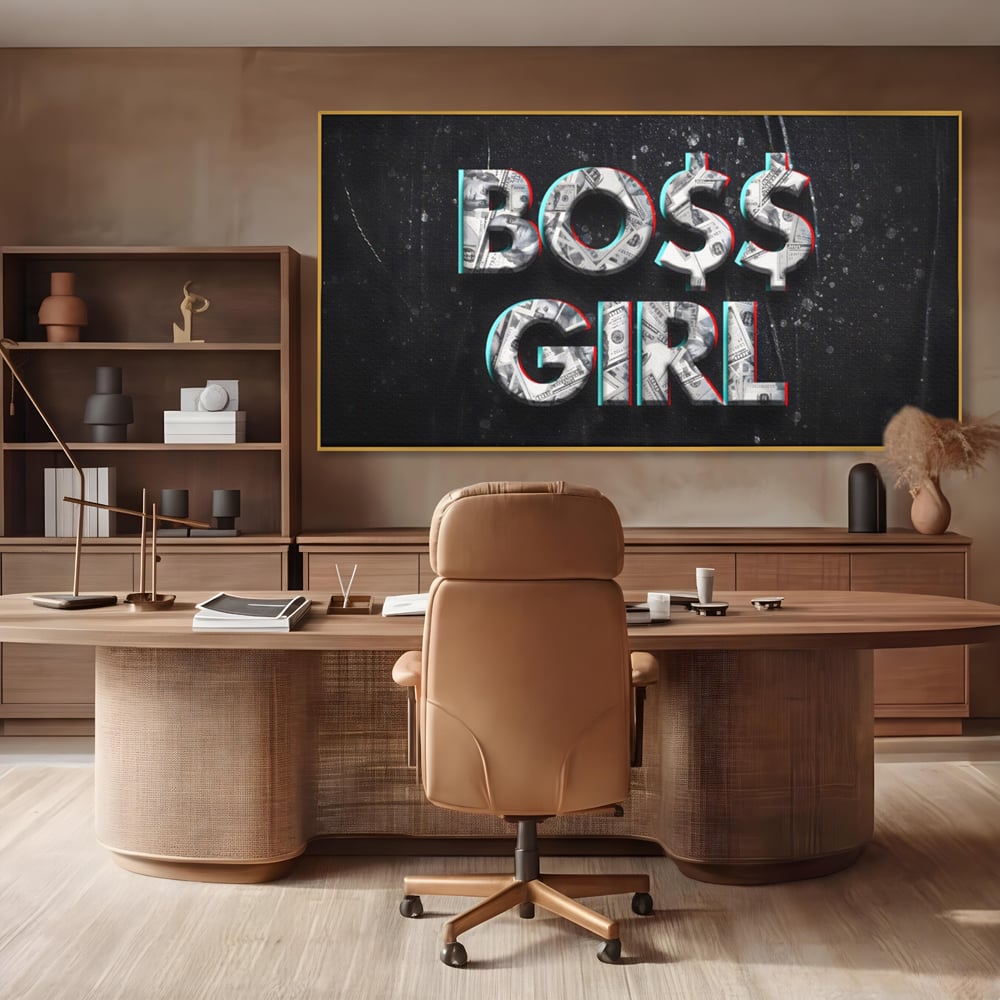 Tablou Canvas Premium LuxCanva® A1152, Boss Girl , Decorativ, TeamLeader, Motivational, Culori Vibrante