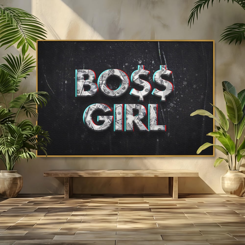 Tablou Canvas Premium LuxCanva® A1152, Boss Girl , Decorativ, TeamLeader, Motivational, Culori Vibrante