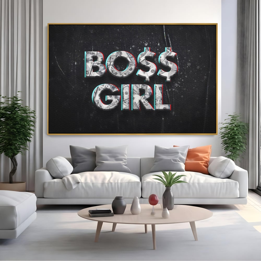 Tablou Canvas Premium LuxCanva® A1152, Boss Girl , Decorativ, TeamLeader, Motivational, Culori Vibrante