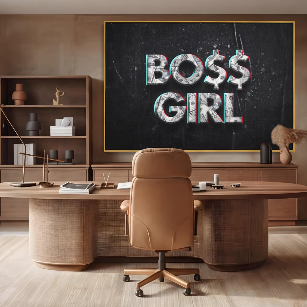 Tablou Canvas Premium LuxCanva® A1152, Boss Girl , Decorativ, TeamLeader, Motivational, Culori Vibrante