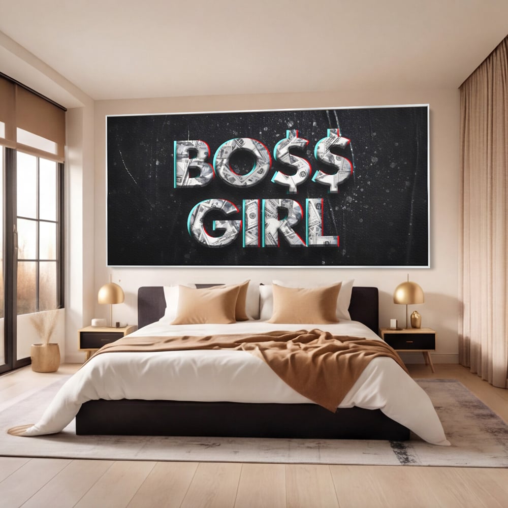 Tablou Canvas Premium LuxCanva® A1152, Boss Girl , Decorativ, TeamLeader, Motivational, Culori Vibrante