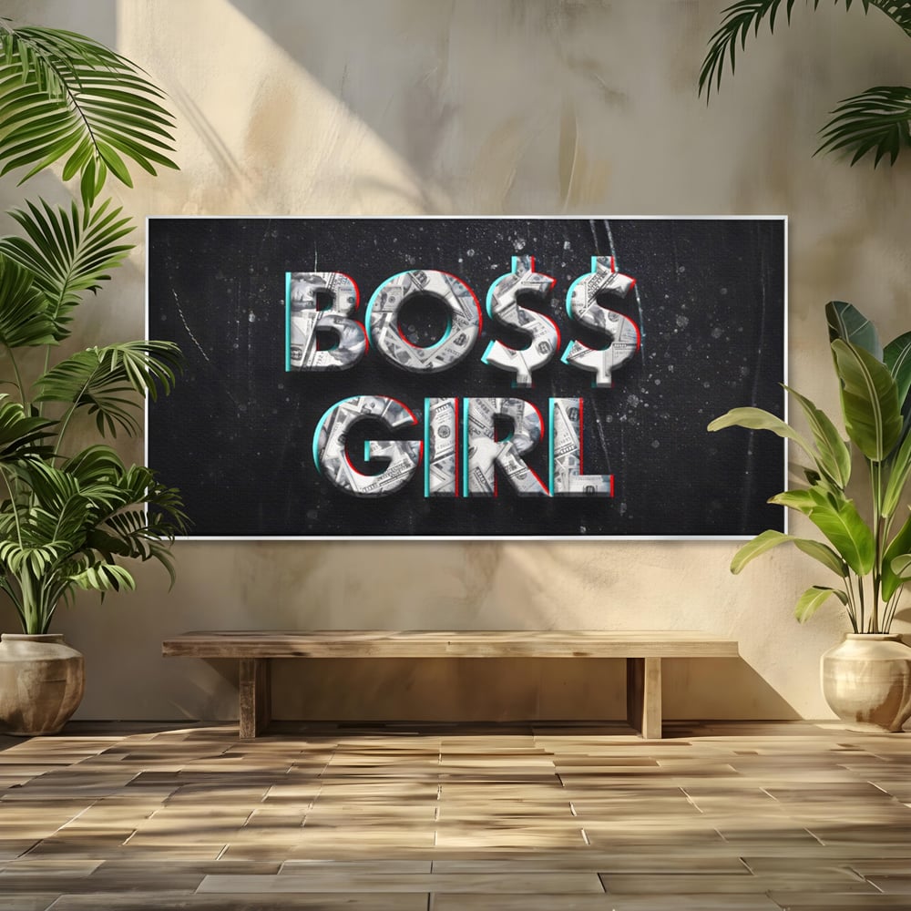 Tablou Canvas Premium LuxCanva® A1152, Boss Girl , Decorativ, TeamLeader, Motivational, Culori Vibrante