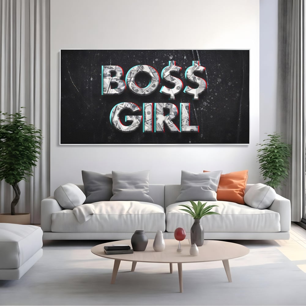 Tablou Canvas Premium LuxCanva® A1152, Boss Girl , Decorativ, TeamLeader, Motivational, Culori Vibrante