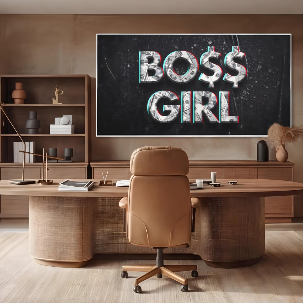 Tablou Canvas Premium LuxCanva® A1152, Boss Girl , Decorativ, TeamLeader, Motivational, Culori Vibrante