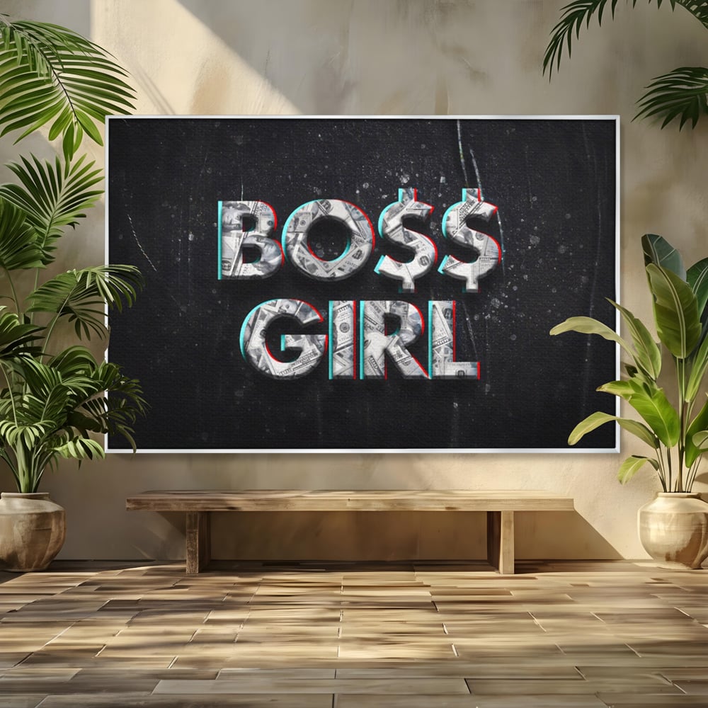 Tablou Canvas Premium LuxCanva® A1152, Boss Girl , Decorativ, TeamLeader, Motivational, Culori Vibrante