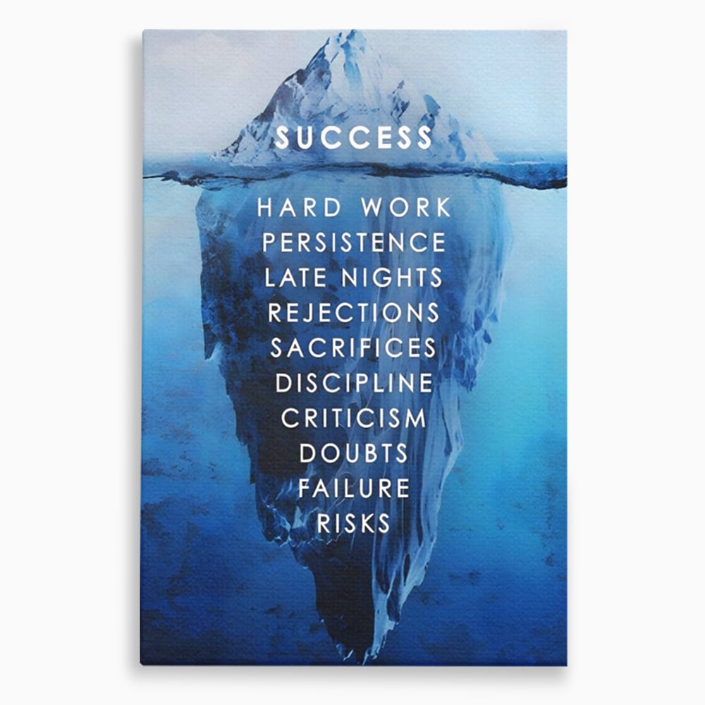 Tablou Canvas Premium LuxCanva® A1155, Ice Island , Motivational, Succes, Culori Vibrante