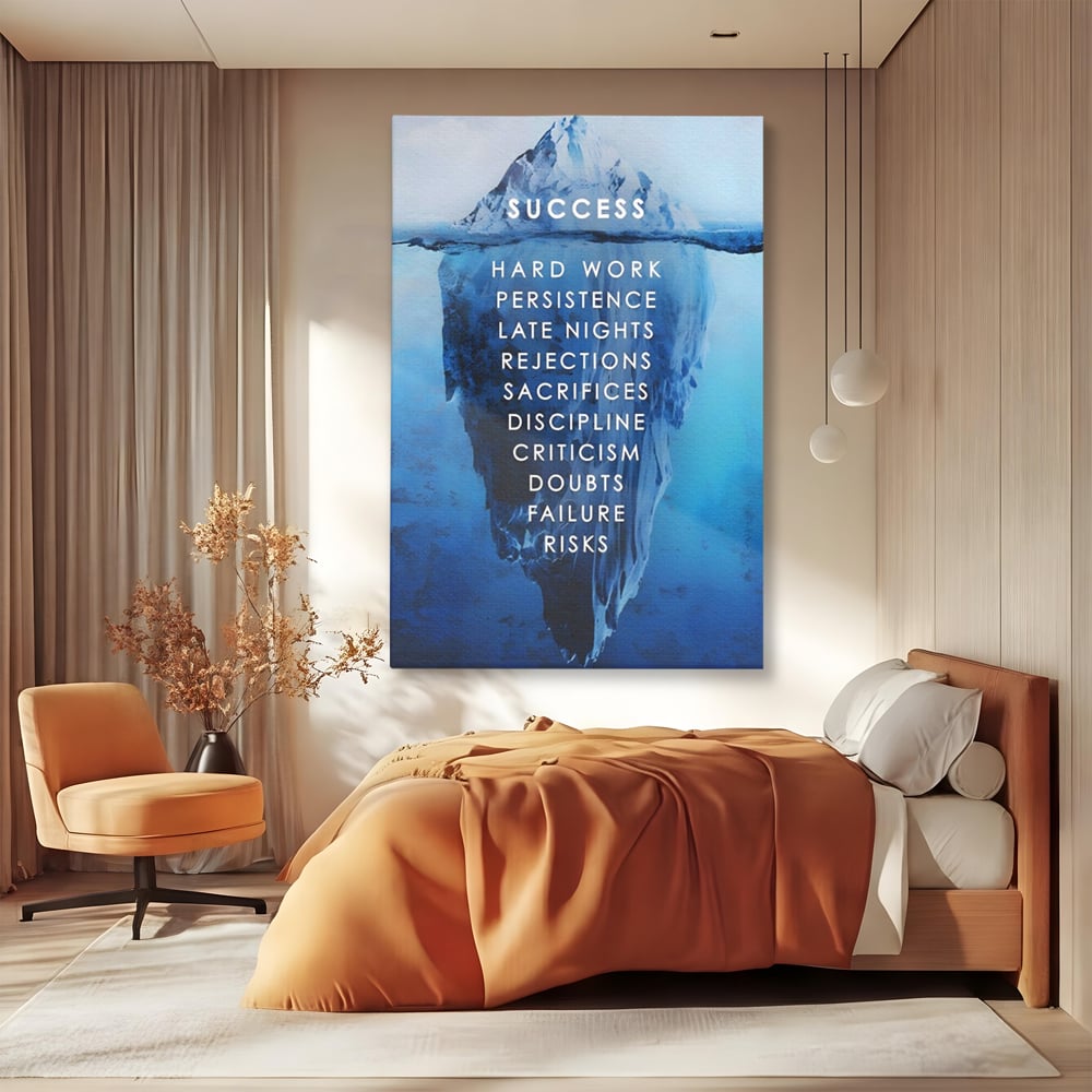 Leinwandbilder Premium LuxCanva® A1155, Eisinsel , Motivierend, Erfolg, Lebendige Farben