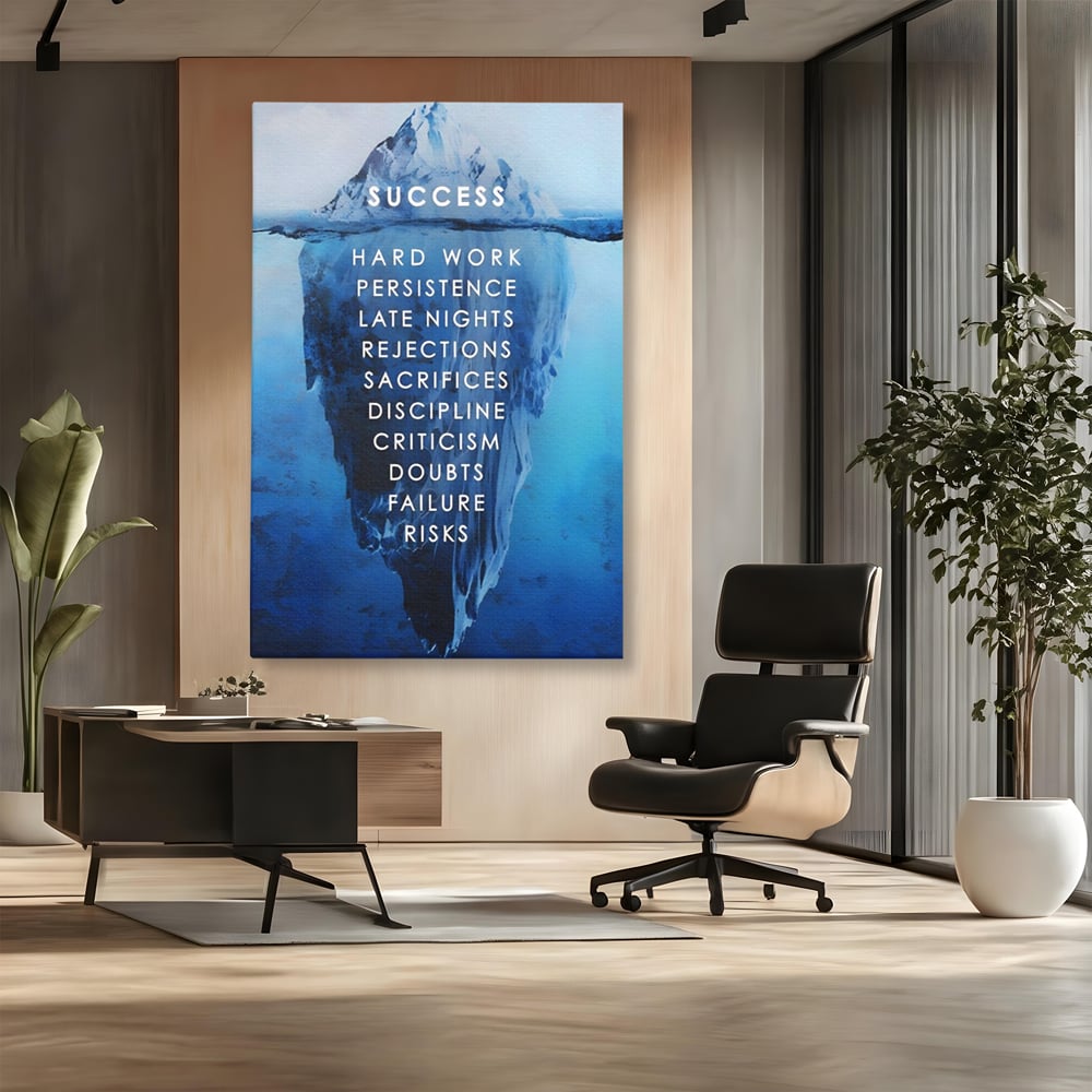 Leinwandbilder Premium LuxCanva® A1155, Eisinsel , Motivierend, Erfolg, Lebendige Farben