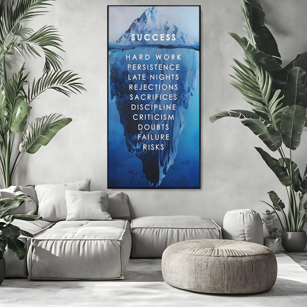 Leinwandbilder Premium LuxCanva® A1155, Eisinsel , Motivierend, Erfolg, Lebendige Farben