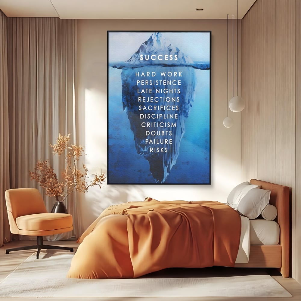 Leinwandbilder Premium LuxCanva® A1155, Eisinsel , Motivierend, Erfolg, Lebendige Farben