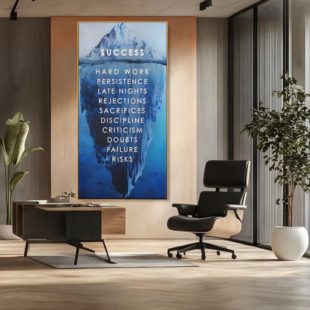 Leinwandbilder Premium LuxCanva® A1155, Eisinsel , Motivierend, Erfolg, Lebendige Farben