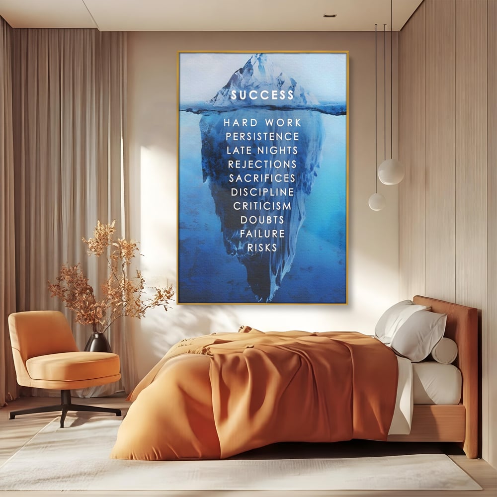 Leinwandbilder Premium LuxCanva® A1155, Eisinsel , Motivierend, Erfolg, Lebendige Farben