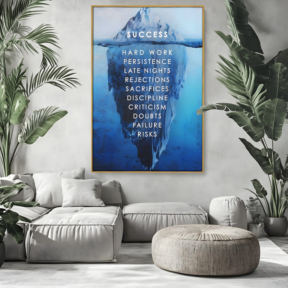 Leinwandbilder Premium LuxCanva® A1155, Eisinsel , Motivierend, Erfolg, Lebendige Farben
