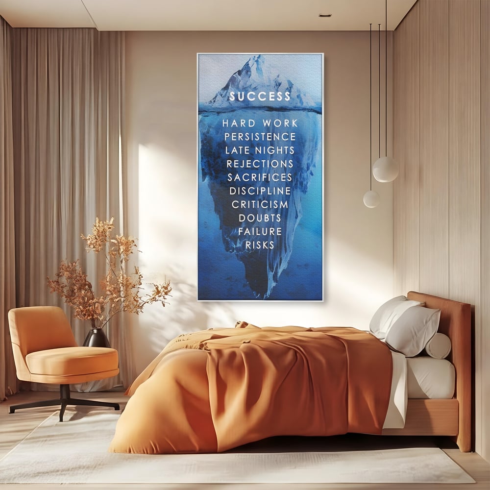 Leinwandbilder Premium LuxCanva® A1155, Eisinsel , Motivierend, Erfolg, Lebendige Farben