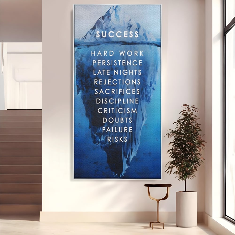 Leinwandbilder Premium LuxCanva® A1155, Eisinsel , Motivierend, Erfolg, Lebendige Farben