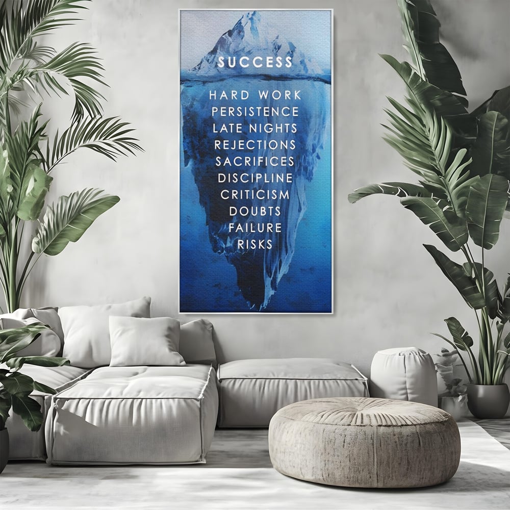 Leinwandbilder Premium LuxCanva® A1155, Eisinsel , Motivierend, Erfolg, Lebendige Farben