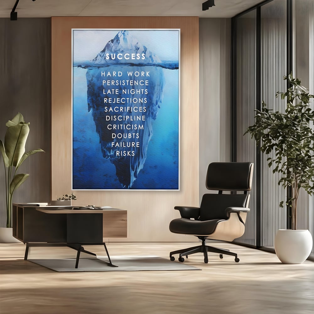 Leinwandbilder Premium LuxCanva® A1155, Eisinsel , Motivierend, Erfolg, Lebendige Farben
