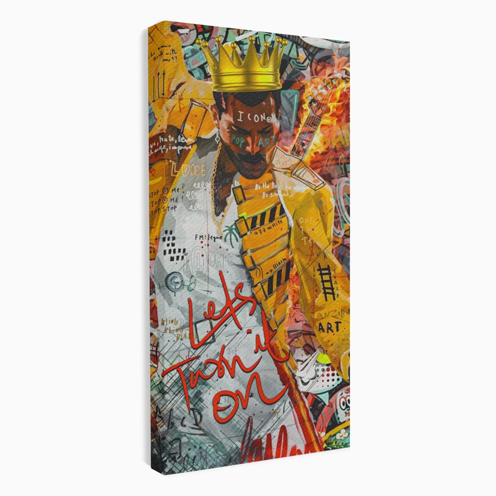 Tablou Canvas Premium LuxCanva® A1156, Freddie Mercury , Rock Queen, Muzician, Cantaret, Artisit, Culori Vibrante