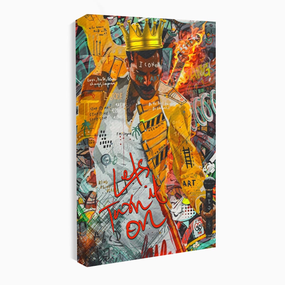 Tablou Canvas Premium LuxCanva® A1156, Freddie Mercury , Rock Queen, Muzician, Cantaret, Artisit, Culori Vibrante