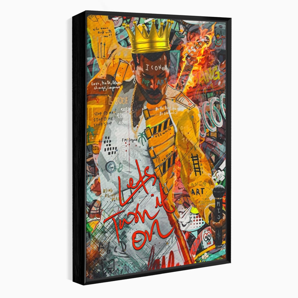 Tablou Canvas Premium LuxCanva® A1156, Freddie Mercury , Rock Queen, Muzician, Cantaret, Artisit, Culori Vibrante
