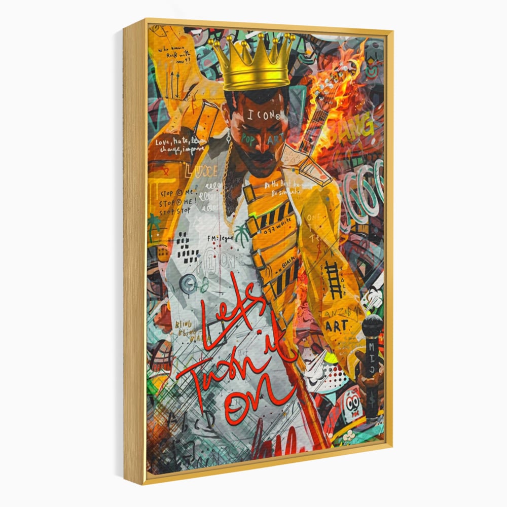 Tablou Canvas Premium LuxCanva® A1156, Freddie Mercury , Rock Queen, Muzician, Cantaret, Artisit, Culori Vibrante