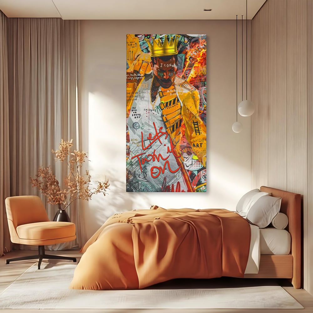 Tablou Canvas Premium LuxCanva® A1156, Freddie Mercury , Rock Queen, Muzician, Cantaret, Artisit, Culori Vibrante
