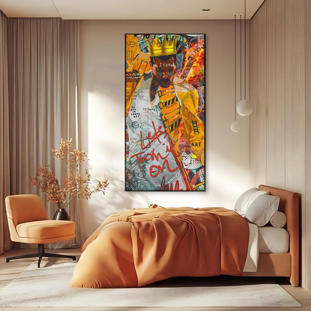 Tablou Canvas Premium LuxCanva® A1156, Freddie Mercury , Rock Queen, Muzician, Cantaret, Artisit, Culori Vibrante