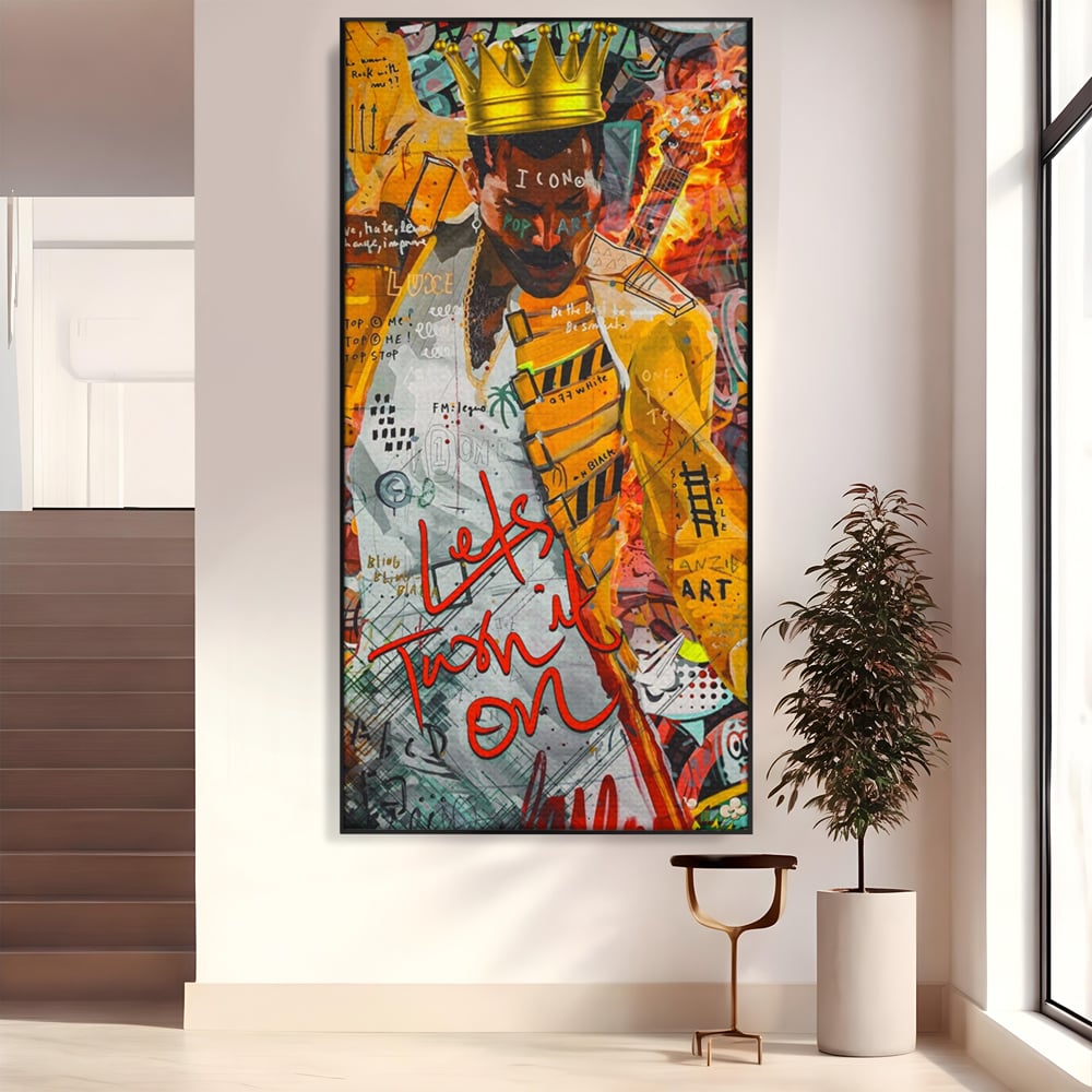 Tablou Canvas Premium LuxCanva® A1156, Freddie Mercury , Rock Queen, Muzician, Cantaret, Artisit, Culori Vibrante