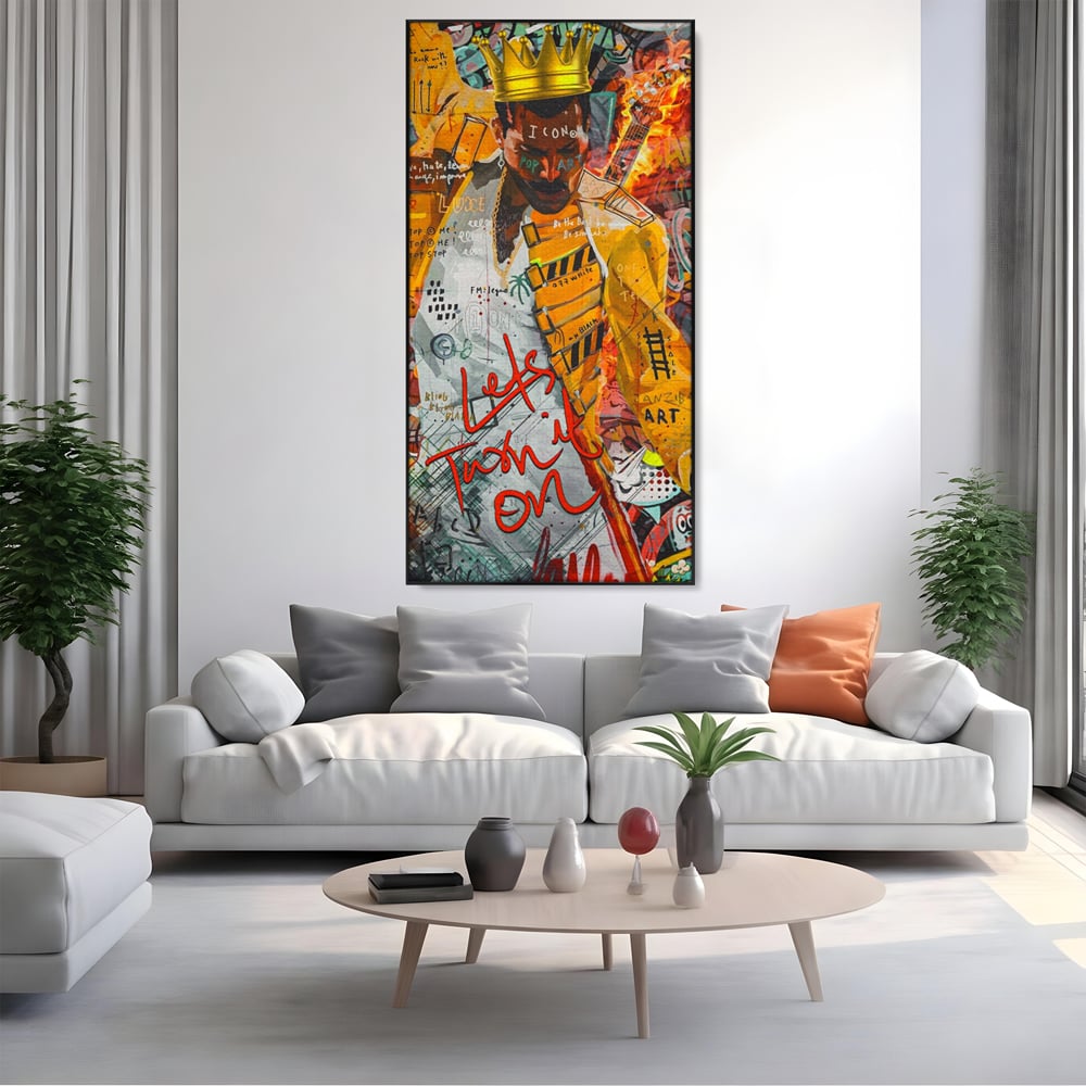 Tablou Canvas Premium LuxCanva® A1156, Freddie Mercury , Rock Queen, Muzician, Cantaret, Artisit, Culori Vibrante