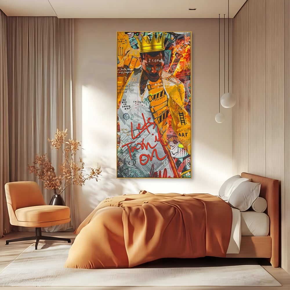 Tablou Canvas Premium LuxCanva® A1156, Freddie Mercury , Rock Queen, Muzician, Cantaret, Artisit, Culori Vibrante