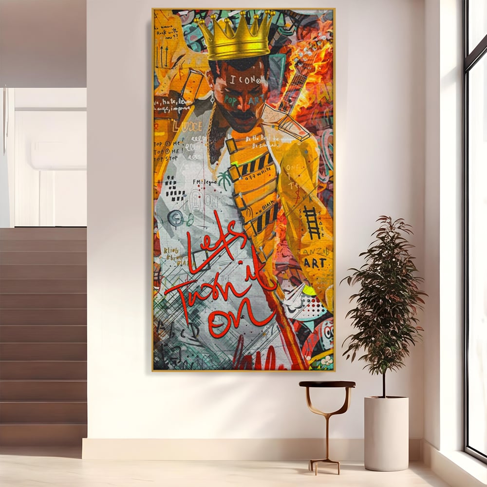Tablou Canvas Premium LuxCanva® A1156, Freddie Mercury , Rock Queen, Muzician, Cantaret, Artisit, Culori Vibrante