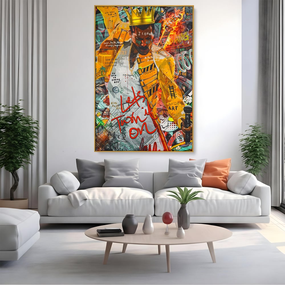 Tablou Canvas Premium LuxCanva® A1156, Freddie Mercury , Rock Queen, Muzician, Cantaret, Artisit, Culori Vibrante