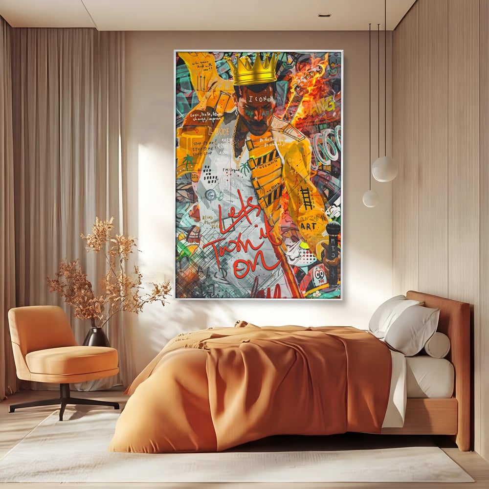 Tablou Canvas Premium LuxCanva® A1156, Freddie Mercury , Rock Queen, Muzician, Cantaret, Artisit, Culori Vibrante
