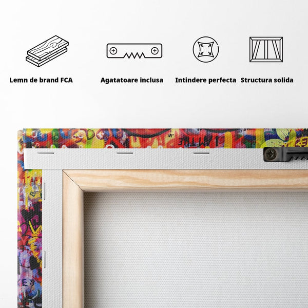 Tablou Canvas Premium LuxCanva® A1157, Love Is All , Iubire, Dragoste, Romantic, Culori Vibrante