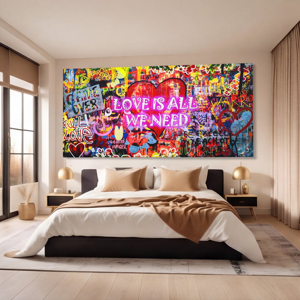 Fotoleinwand Leinwand Premium LuxCanva® A1157, Liebe ist alles, Liebe, Liebe, Romantik, leuchtende Farben