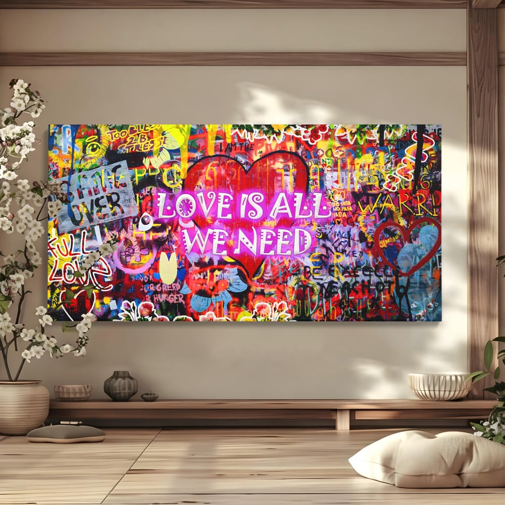 Fotoleinwand Leinwand Premium LuxCanva® A1157, Liebe ist alles, Liebe, Liebe, Romantik, leuchtende Farben