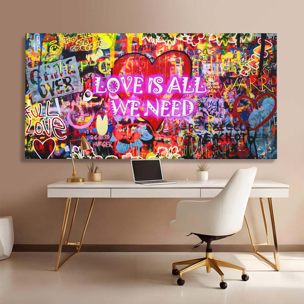 Fotoleinwand Leinwand Premium LuxCanva® A1157, Liebe ist alles, Liebe, Liebe, Romantik, leuchtende Farben