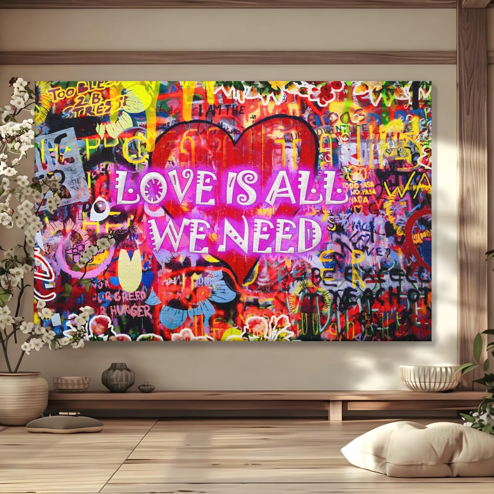 Fotoleinwand Leinwand Premium LuxCanva® A1157, Liebe ist alles, Liebe, Liebe, Romantik, leuchtende Farben