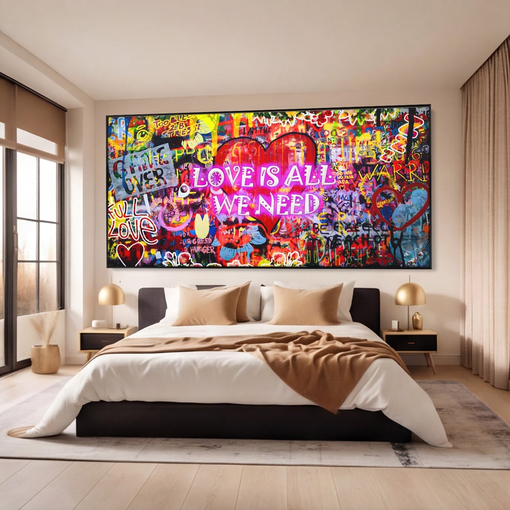 Fotoleinwand Leinwand Premium LuxCanva® A1157, Liebe ist alles, Liebe, Liebe, Romantik, leuchtende Farben