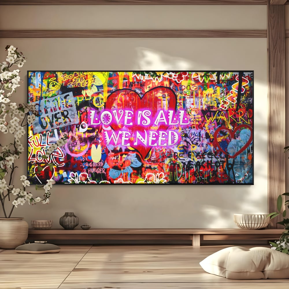 Fotoleinwand Leinwand Premium LuxCanva® A1157, Liebe ist alles, Liebe, Liebe, Romantik, leuchtende Farben