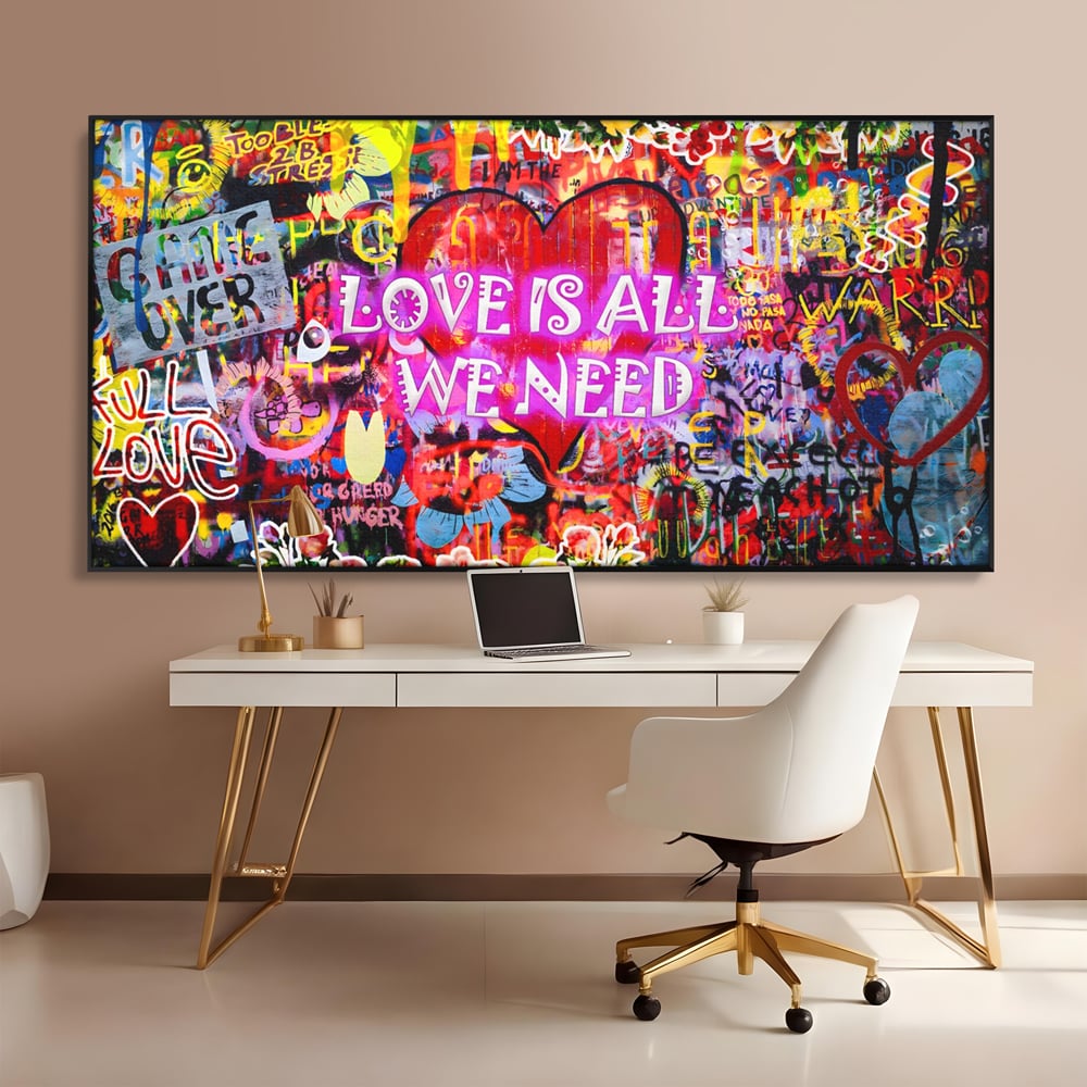 Fotoleinwand Leinwand Premium LuxCanva® A1157, Liebe ist alles, Liebe, Liebe, Romantik, leuchtende Farben